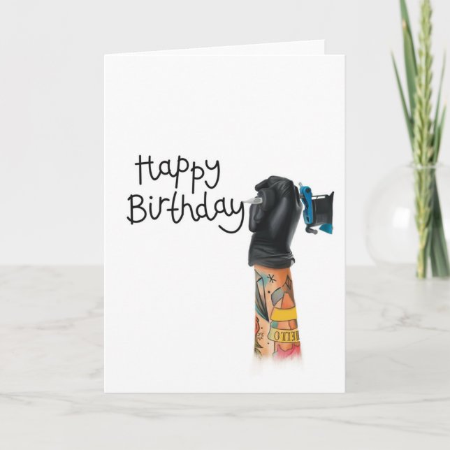 Tattoo Birthday Card Karte (Vorderseite)
