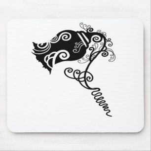 Tattoo Black Blume Mousepad