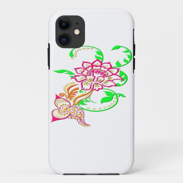 Tattoo-Blume Case-Mate iPhone Hülle (Rückseite)