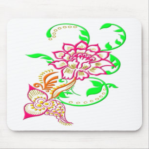 Tattoo-Blume Mousepad