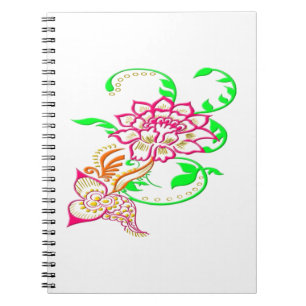 Tattoo-Blume Notizblock