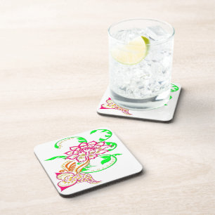 Tattoo-Blume Untersetzer