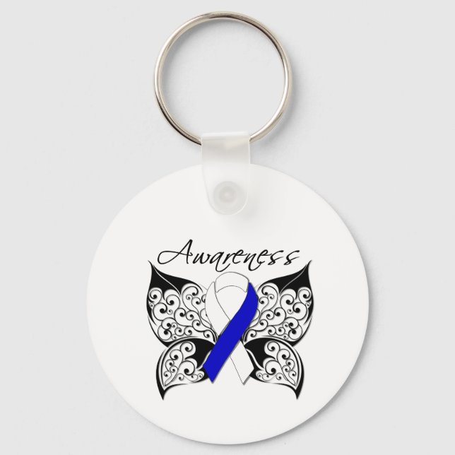 Tattoo Butterfly Awareness - ALS Disease Schlüsselanhänger (Vorderseite)