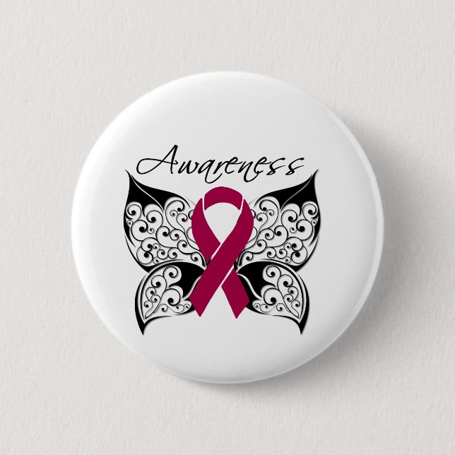Tattoo Butterfly Awareness - Multiples Myelom Button (Vorderseite)