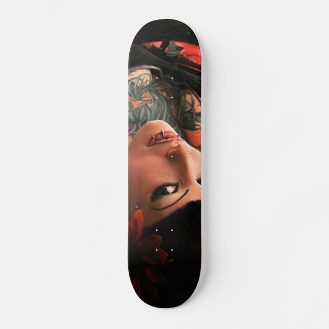 Tattoo Button Up Skateboard (Vorderseite)