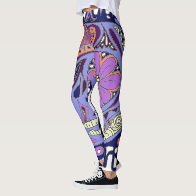 Tattoo Cat Sugar Skull Leggings (Links)