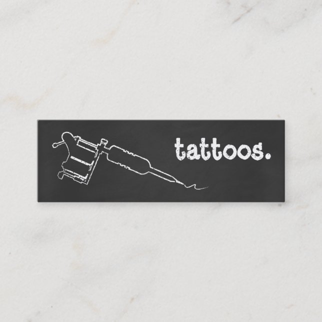 TATTOO CHALK MINI VISITENKARTE (Vorderseite)