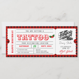 Tattoo Christmas Geschenkgutschein Einladung