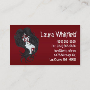 Tattoo Day of the Dead Sugar Skull Business Card Visitenkarte