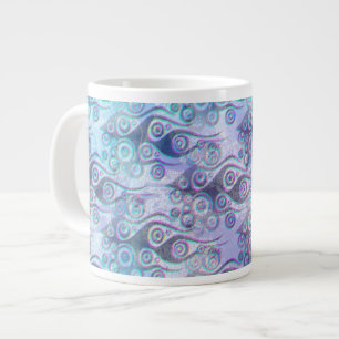 Tattoo Flammen & Kreise Muster + Ihr Backgr. Jumbo-Tasse