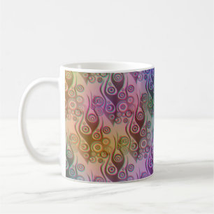Tattoo Flammen & Kreise Muster + Ihr Backgr. Kaffeetasse