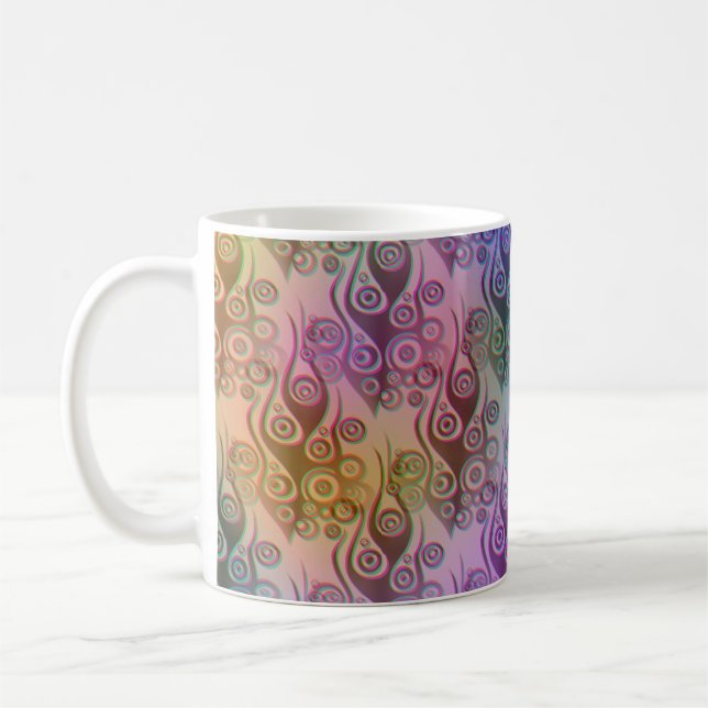 Tattoo Flammen & Kreise Muster + Ihr Backgr. Kaffeetasse (Links)