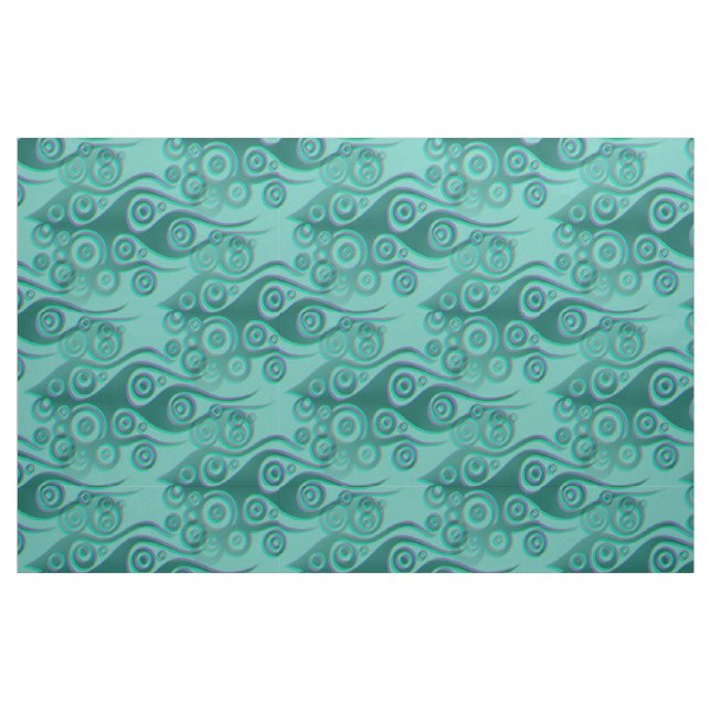 Tattoo Flammen & Kreise Muster + Ihr Backgr. Stoff (Fat Quarter (45,7 x 55,9 cm))
