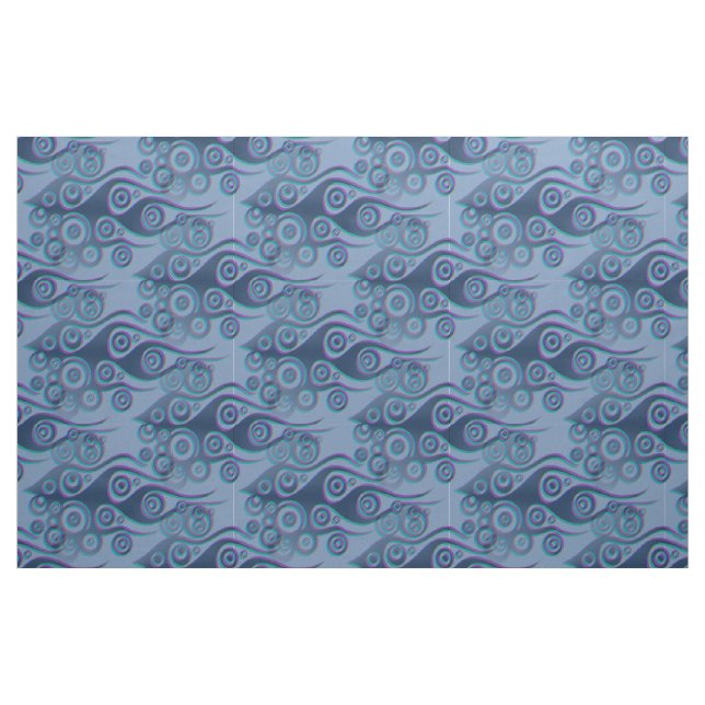 Tattoo Flammen & Kreise Muster + Ihr Backgr. Stoff (Fat Quarter (45,7 x 55,9 cm))