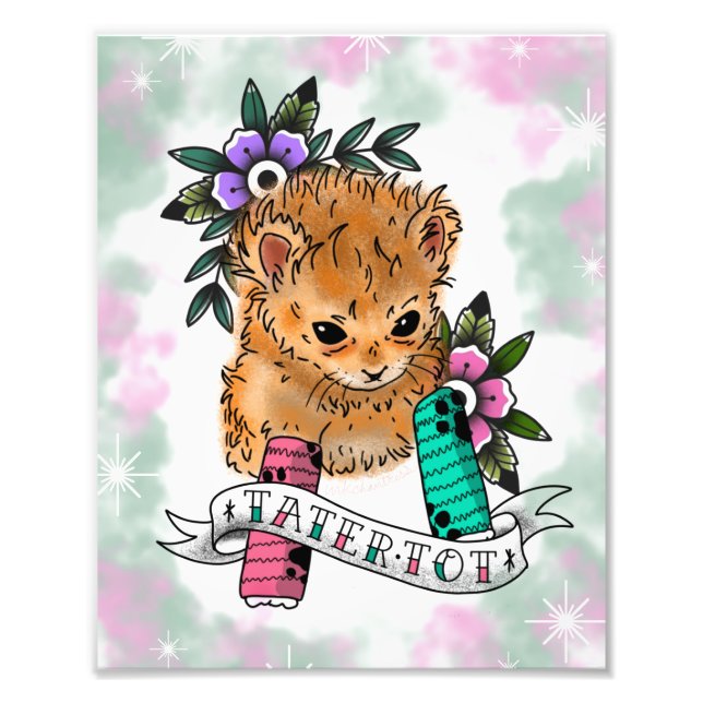 Tattoo flash Art Print Fotodruck (Vorne)