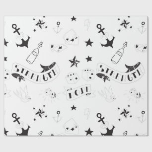 Tattoo-Flash-Hoffnungs-Aufkleber Geschenkpapier