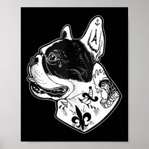 Tattoo French Bulldog Tank Poster