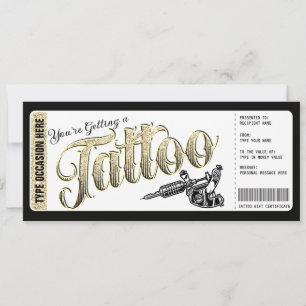 Tattoo-Geschenkgutschein Einladung