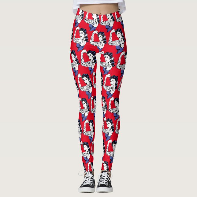 Tattoo Girl Arm Up Thunder_Cove Leggings (Vorderseite)
