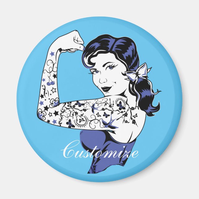 Tattoo Girl Arm Up Thunder_Cove Magnet (Vorne)