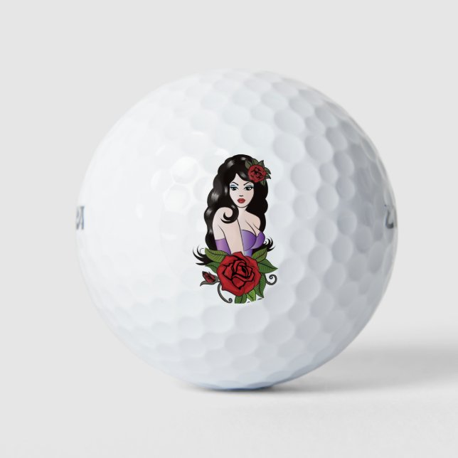 Tattoo Girl Golfball (Vorderseite)