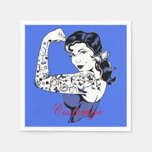 Tattoo Girl Up Thunder_Cove Serviette