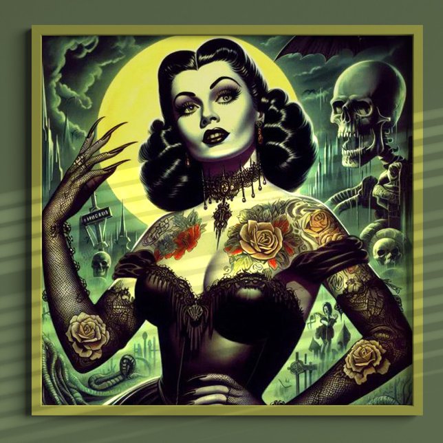 Tattoo Goth Woman Poster (Von Creator hochgeladen)