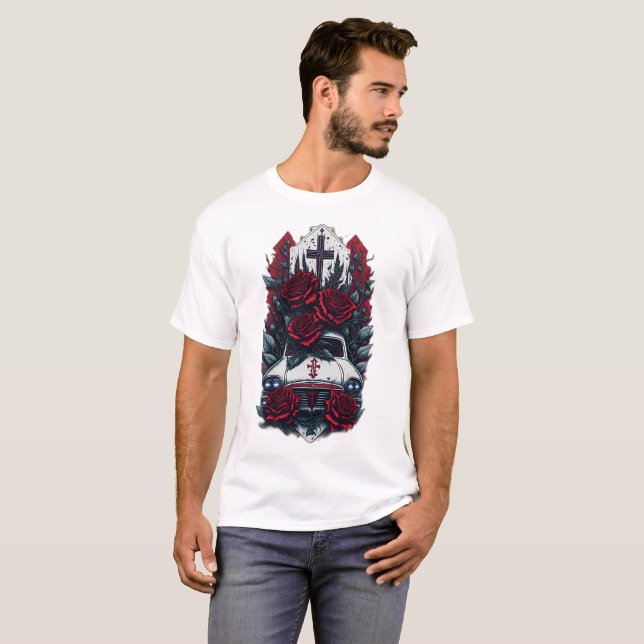 Tattoo-Gothic-Kreuz 5 T-Shirt (Vorne ganz)