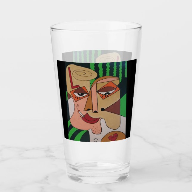 Tattoo Guy Glass Tumbler (Vorderseite)