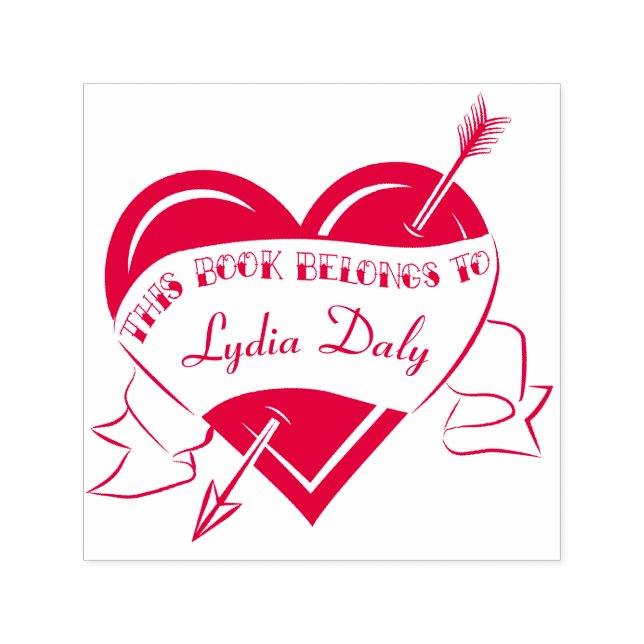 Tattoo Heart mit Arrow Buchzeichen Briefmarke Permastempel (Design)