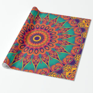 Tattoo Kaleidoscope Fraktal Geschenkpapier