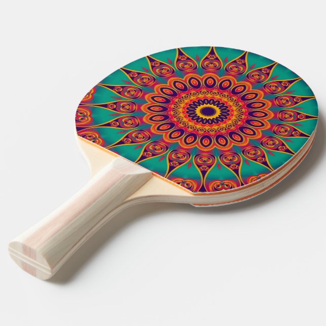 Tattoo Kaleidoscope Fraktal II Tischtennis Schläger (Vorderseite)