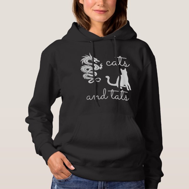 Tattoo Lover spendet Katzen und Tats Dragon Kitten Hoodie (Vorderseite)
