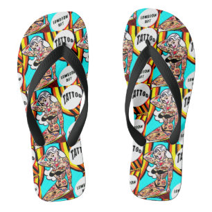 Tattoo-Mädchen Flip Flops