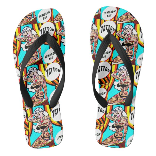 Tattoo-Mädchen Flip Flops (Fußbett)