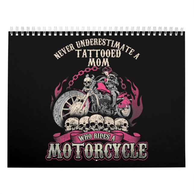 Tattoo Mama Biker nie unterschätzen Motorrad Kalender (Titelbild)