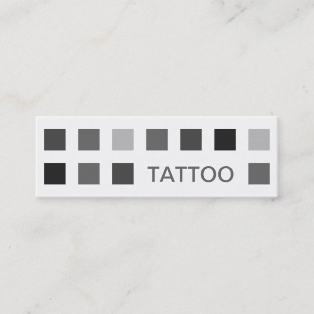 TATTOO (mod Quadraten) Mini Visitenkarte (Vorderseite)