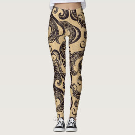 Tattoo-Muster Leggings