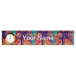 Tattoo Pattern Art - Flammen & Kreise + Ihr Text Namensplakette