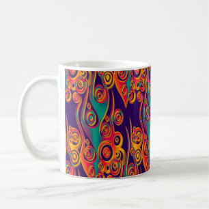 Tattoo Pattern Art - Flammen & Kreise Kaffeetasse
