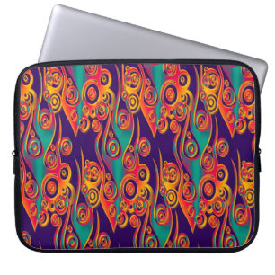 Tattoo Pattern Art - Flammen & Kreise Laptopschutzhülle
