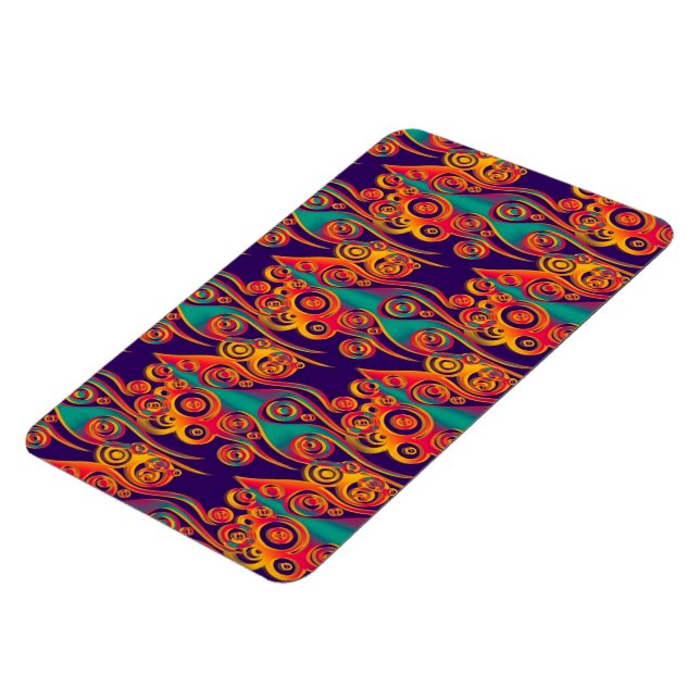 Tattoo Pattern Art - Flammen & Kreise Magnet (Linke Seite)