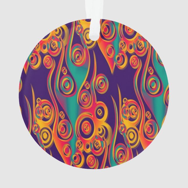 Tattoo Pattern Art - Flammen & Kreise Ornament (Rückseite)