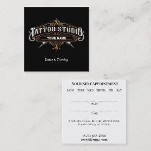 Tattoo Salon Business Card Quadratische Visitenkarte
