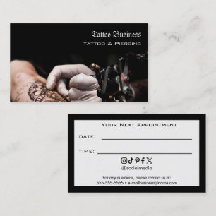 Tattoo-Salon-Termin-Erinnerung Visitenkarte