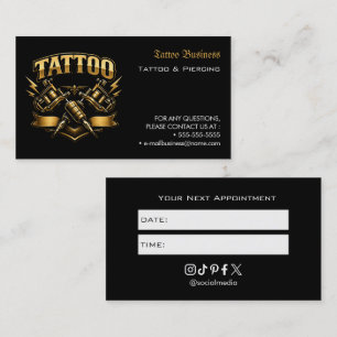 Tattoo-Salon-Termin-Erinnerung Visitenkarte