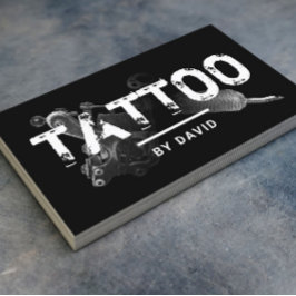 Tattoo Shop Tattoo Gun Beruflich Tattoo Artist Visitenkarte