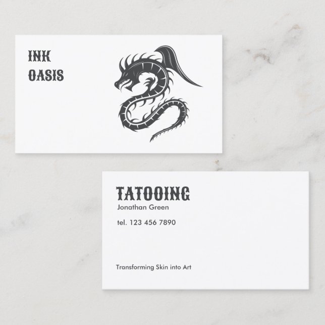 Tattoo Shop Visitenkarte (Vorne/Hinten)