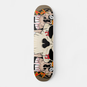 Tattoo Skull Aight Ball Old School Skateboard