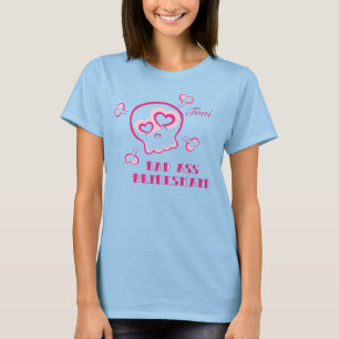 Tattoo Skull and Hearts Bridesmaid Hochzeitssemble T-Shirt